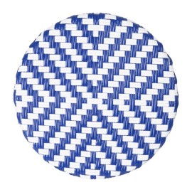 Bolero Pariser Stil PE Rattan Barhocker Blau (2 Stück) 