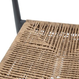 Bolero Eden PE Twist Rattan Outdoor Barhocker Natur (2 Stück) 
