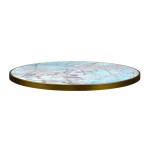 Tischplatte – Faux Marmor  3 Cm Dick Ø70cm