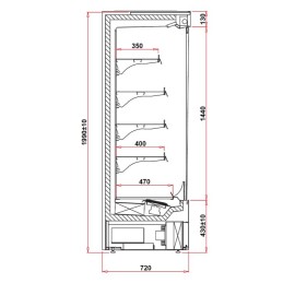 KBS  Wandkühlregal Variant 194 mit Nachtrollo