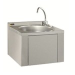SOFINOR Handwaschbecken, rundes Becken Ø 305 mm x 150 mm, Mit Mischelement ohne Rückwand, LMA 
