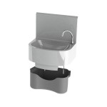 SOFINOR Handwaschbecken aus einem Stück gefertigt mit Kniebedienung mit thermogeformtem Behälter, LMAMP 