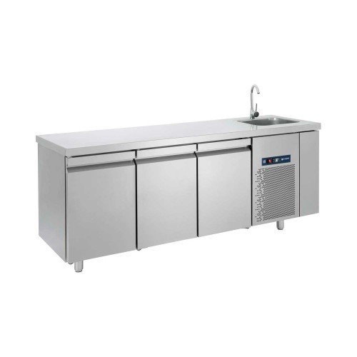 Kühltisch mit Becken mit 3 Türen Kühltisch mit Becken mit 3 Türen