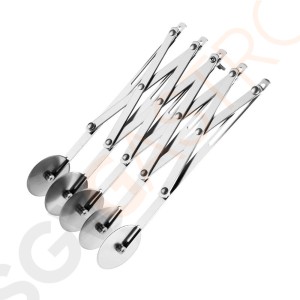 Vogue Ausziehbarer Teigschneider 5 Räder Breite: 5,7cm | Ausziehbar bis 49cm