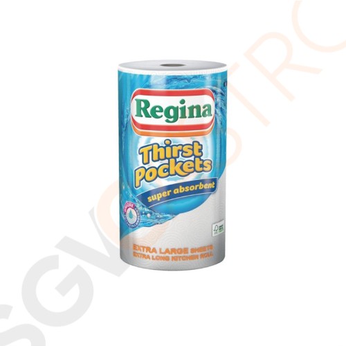 Regina Thirst Pockets Küchenrolle 100 Blätter pro Rolle | 6 Stück pro Packung Regina Thirst Pockets Küchenrolle 100 Blätter pro Rolle | 6 Stück pro Packung