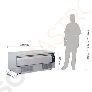 Polar Serie U Unterbaukühl- oder -gefrierschrank mit 1 Schublade 3 x GN 1/1 270W. Kapazität: 3x 1/1GN. R290 Polar Serie U Unterbaukühl- oder -gefrierschrank mit 1 Schublade 3 x GN 1/1 270W. Kapazität: 3x 1/1GN. R290
