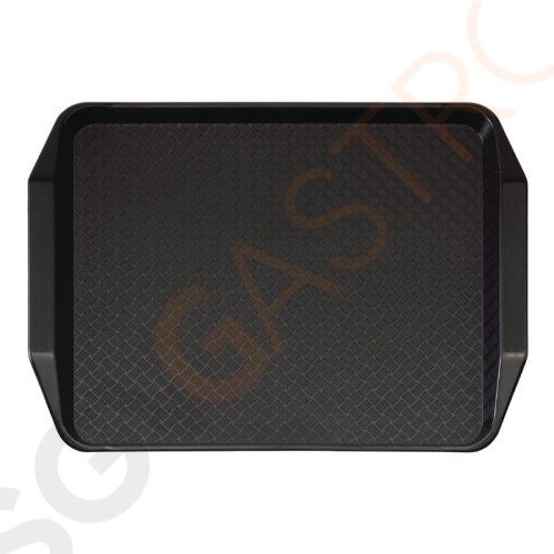 Cambro Polypropylen Fastfood Serviertablett mit Griffen schwarz 43x30cm Größe: 43(B0 x 30(T)cm Cambro Polypropylen Fastfood Serviertablett mit Griffen schwarz 43x30cm Größe: 43(B0 x 30(T)cm
