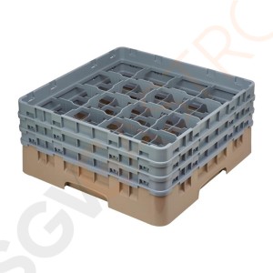 Cambro Gläserspülkorb beige mit 16 Fächern max Glashöhe 17,4cm Größe: 22,5(H) x 50(B) x 50(T)cm Cambro Gläserspülkorb beige mit 16 Fächern max Glashöhe 17,4cm Größe: 22,5(H) x 50(B) x 50(T)cm