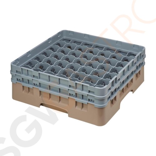 Cambro Gläserspülkorb beige mit 49 Fächern max Glashöhe 13,3cm Größe: 14,3(H) x 50(B) x 50(T)cm