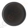 Cambro Camtread rundes rutschfestes Fiberglas Tablett schwarz 28cm DM780  | 28(Ø)cm