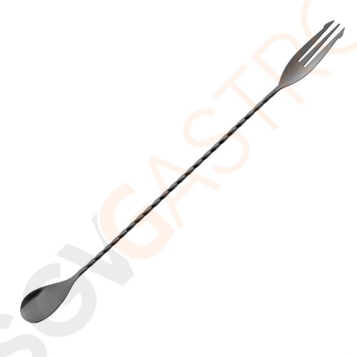 Olympia Barlöffel mit Gabel schwarz 30(L) x 2(B)cm | Schwarz Olympia Barlöffel mit Gabel schwarz 30(L) x 2(B)cm | Schwarz