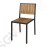 Bolero Stahl- und Akazienholzstühle ohne Armlehnen Stahlgestell | Sitzfläche und Lehne aus Holz | Sitzhöhe: 45cm | 4 Stück