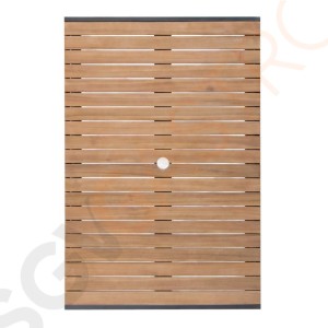 Bolero rechteckiger Stahl- und Akazienholztisch 120x80cm Stahlgestell | Holzoberfläche | Größe: 74(H) x 120(B) x 80(T)cm