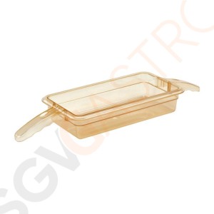 Cambro hitzebeständiger GN 1/3 Behälter mit Griffen 65mm GN 1/3 | 65mm tief | Kapazität: 2,4L Cambro hitzebeständiger GN 1/3 Behälter mit Griffen 65mm GN 1/3 | 65mm tief | Kapazität: 2,4L