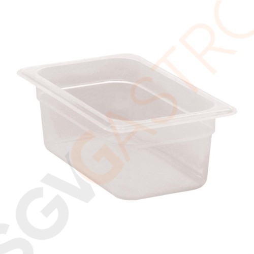 Cambro Polypropylen GN 1/4 Behälter 100mm GN 1/4 | 100mm tief | Kapazität: 2,5L Cambro Polypropylen GN 1/4 Behälter 100mm GN 1/4 | 100mm tief | Kapazität: 2,5L