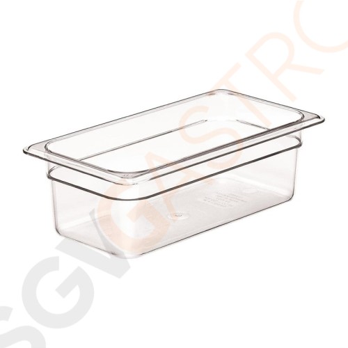 Cambro Camview BPA-freier GN 1/3 Behälter 100mm GN 1/3 | Durchsichtig | 100mm tief | Kapazität: 3,6L Cambro Camview BPA-freier GN 1/3 Behälter 100mm GN 1/3 | Durchsichtig | 100mm tief | Kapazität: 3,6L