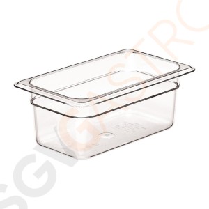 Cambro Camview BPA-freier GN 1/4 Behälter 100mm GN 1/4 | Durchsichtig | 100mm tief | Kapazität: 2,5L Cambro Camview BPA-freier GN 1/4 Behälter 100mm GN 1/4 | Durchsichtig | 100mm tief | Kapazität: 2,5L