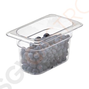 Cambro Camview BPA-freier GN 1/9 Behälter 100mm GN 1/9 | Durchsichtig | 100mm tief | Kapazität: 0,85L Cambro Camview BPA-freier GN 1/9 Behälter 100mm GN 1/9 | Durchsichtig | 100mm tief | Kapazität: 0,85L