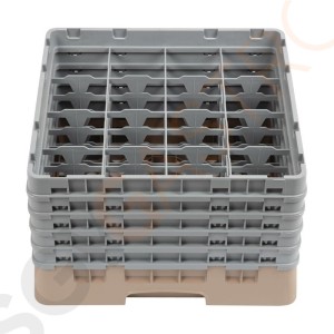Cambro Gläserspülkorb beige mit 16 Fächern max Glashöhe 25,7cm Größe: 30,8(H) x 50(B) x 50(T)cm Cambro Gläserspülkorb beige mit 16 Fächern max Glashöhe 25,7cm Größe: 30,8(H) x 50(B) x 50(T)cm