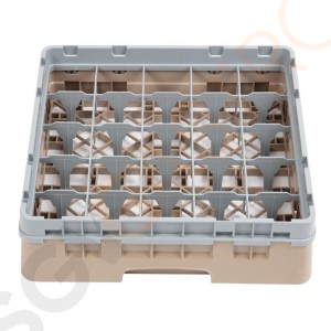 Cambro Gläserspülkorb beige mit 25 Fächern max Glashöhe 9,2cm Größe: 14,3(H) x 50(B) x 50(T)cm