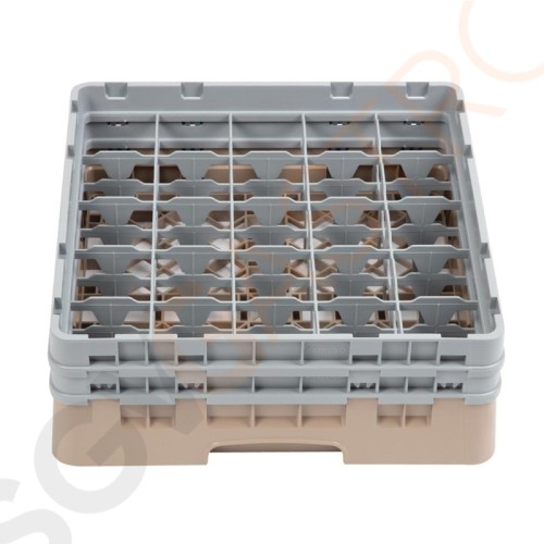 Cambro Gläserspülkorb beige mit 25 Fächern max Glashöhe 13,3cm Größe: 18,4(H) x 50(B) x 50(T)cm Cambro Gläserspülkorb beige mit 25 Fächern max Glashöhe 13,3cm Größe: 18,4(H) x 50(B) x 50(T)cm
