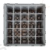 Cambro Gläserspülkorb beige mit 25 Fächern max Glashöhe 25,7cm Größe: 30,8(H) x 50(B) x 50(T)cm