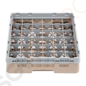 Cambro Gläserspülkorb beige mit 36 Fächern max Glashöhe 9,2cm Größe: 14,3(H) x 50(B) x 50(T)cm