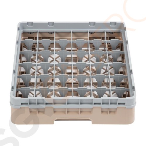 Cambro Gläserspülkorb beige mit 36 Fächern max Glashöhe 9,2cm Größe: 14,3(H) x 50(B) x 50(T)cm Cambro Gläserspülkorb beige mit 36 Fächern max Glashöhe 9,2cm Größe: 14,3(H) x 50(B) x 50(T)cm