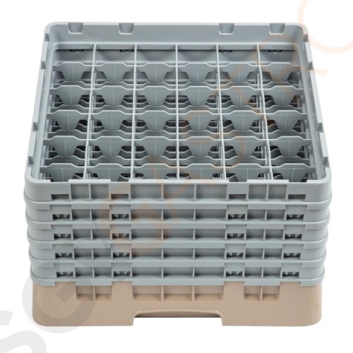 Cambro Gläserspülkorb beige mit 36 Fächern max Glashöhe 25,7cm Größe: 30,8(H) x 50(B) x 50(T)cm Cambro Gläserspülkorb beige mit 36 Fächern max Glashöhe 25,7cm Größe: 30,8(H) x 50(B) x 50(T)cm