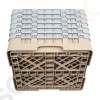 Cambro Gläserspülkorb beige mit 36 Fächern max Glashöhe 29,8cm Größe: 34,9(H) x 50(B) x 50(T)cm