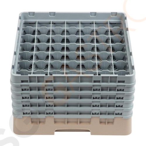Cambro Gläserspülkorb beige mit 49 Fächern max Glashöhe 25,7cm Größe: 30,8(H) x 50(B) x 50(T)cm Cambro Gläserspülkorb beige mit 49 Fächern max Glashöhe 25,7cm Größe: 30,8(H) x 50(B) x 50(T)cm