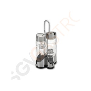 Comas komplettes Menage Set mit Ständer Comas Menage Set: Salz, Pfeffer, Öl & Essig