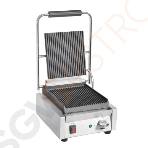 Buffalo Bistro Kontaktgrill einzel gerillt/gerillt Leistung: 1,5kW. Einzelner Grill. Gerillte obere und untere Platten