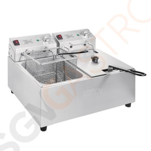 Buffalo Doppelfritteuse 2 x 5L 2 x 2,8kW. Ölkapazität: 2 x 5L