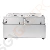 Buffalo Doppelfritteuse 2 x 5L 2 x 2,8kW. Ölkapazität: 2 x 5L