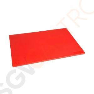 Hygiplas antibakterielles LDPE Schneidebrett rot 450x300x10mm Größe: 10(H) x 450(B) x 300(T)mm | Für rohes Fleisch