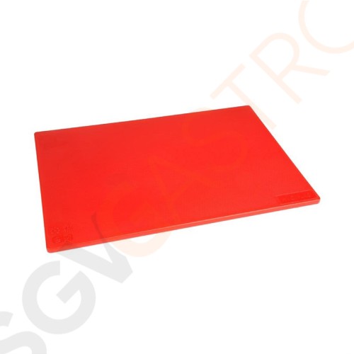 Hygiplas antibakterielles LDPE Schneidebrett rot 450x300x10mm Größe: 10(H) x 450(B) x 300(T)mm | Für rohes Fleisch