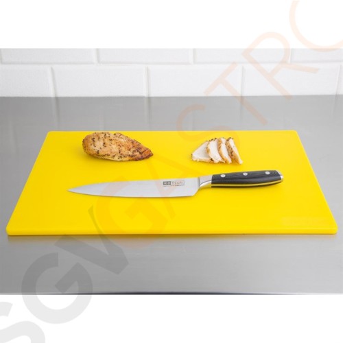 Hygiplas antibakterielles LDPE Schneidebrett gelb 450x300x10mm Größe: 10(H) x 450(B) x 300(T)mm | Für Geflügel