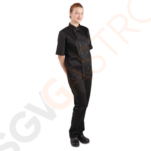 Whites Vegas Kochjacke kurze Ärmel schwarz S Größe: S | Brustumfang: 92 - 97cm Whites Vegas Kochjacke kurze Ärmel schwarz S Größe: S | Brustumfang: 92 - 97cm