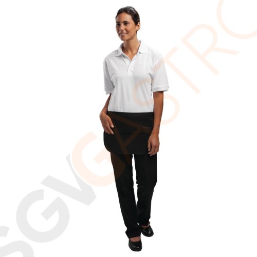 Whites Unisex Kellnerschürze mit Tasche schwarz Farbe: Schwarz | Material: Polybaumwolle | Größe: 45(B) x 30,5(L)cm