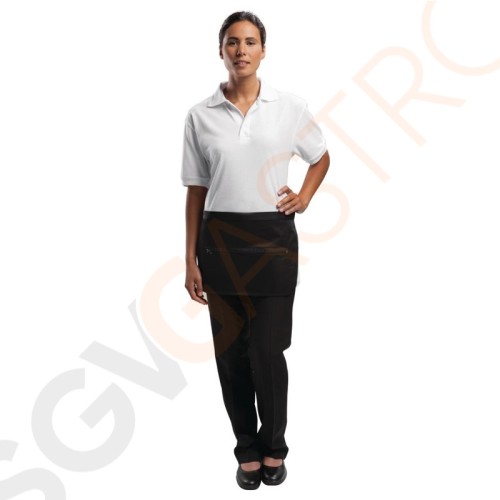 Whites Kellnerschürze mit Tasche und Reißverschluss schwarz Geldtasche schwarz.