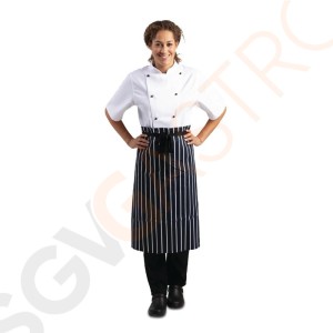 Whites Küchenschürze blau-weiß gestreift Fleischer-Vorbinder. Whites Küchenschürze blau-weiß gestreift Fleischer-Vorbinder.