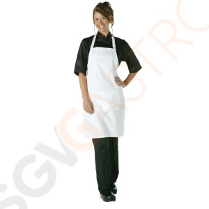 Chef Works Latzschürze weiß Farbe: Weiß. Größe: 610(B)x 860(L)mm.