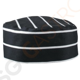 Whites Skull Cap Kochmütze schwarz-weiß gestreift Größe: Einheitsgröße. Unisex. Farbe: Schwarz mit weißen Streifen.