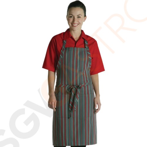 Chef Works verstellbare Latzschürze rot-grau gestreift Latzschürze rot/grau. Chef Works verstellbare Latzschürze rot-grau gestreift Latzschürze rot/grau.