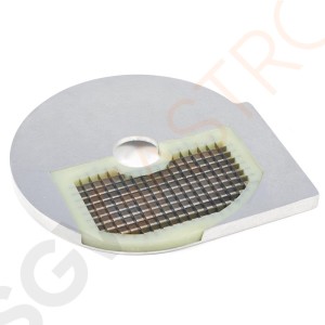 Buffalo 8x8 mm Würfelscheibe (nicht zum Würfeln von Zwiebeln oder Tomaten geeignet) Für Buffalo Multifunktionsgerät zur kontinuierlichen Gemüsezubereitung.