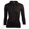 Uniform Works Damen T-Shirt mit V-Ausschnitt schwarz XL Damen Shirt (Größe XL) | Brustumfang: 117-122cm