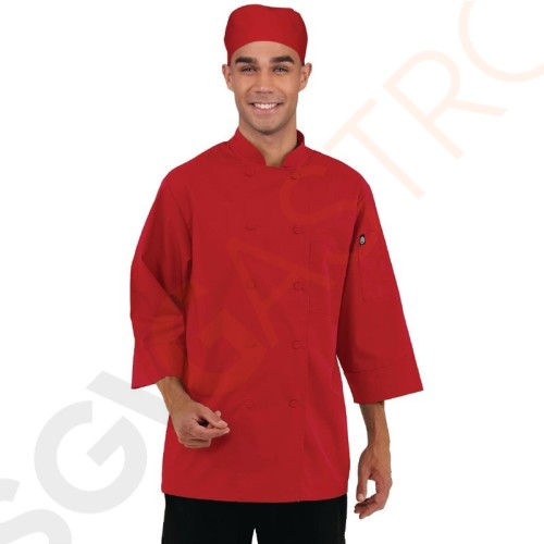 Chef Works Unisex Kochjacke rot S Größe: S. Unisex. Farbe: Rot. Dreiviertelarm.