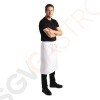 Bistroschürze weiß Kurz weiß.
