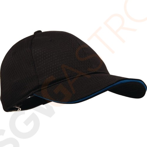 Chef Works Cool Vent Baseballcap schwarz-blau Größe: Einheitsgröße. Farbe: Schwarz mit blauer Paspel. Chef Works Cool Vent Baseballcap schwarz-blau Größe: Einheitsgröße. Farbe: Schwarz mit blauer Paspel.